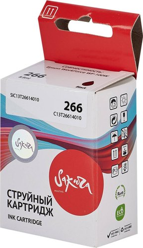 Картридж Sakura Printing SIC13T26614010 (аналог Epson 266 Black) - 1/1