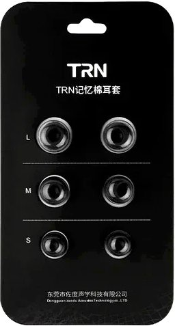Амбушюры для наушников TRN Memory Foam (3 пары, черный) - 1/1