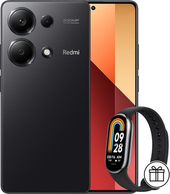Смартфон Xiaomi Redmi Note 13 Pro 4G 8GB/256GB с NFC международная версия (полуночный черный) и Xiaomi Smart Band 8 (серый) по акции - 1/1