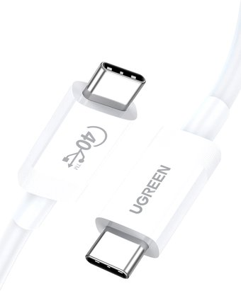 Кабель Ugreen US506 40113 USB Type-C - USB Type-C (0/.8 м, белый) - 1/1