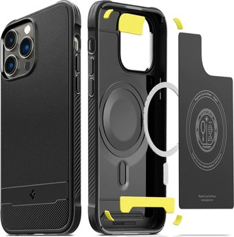 Чехол для телефона Spigen Rugged Armor (MagFit) для iPhone 14 Pro ACS04956 (черный) - 1/1