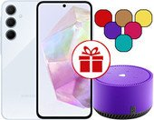 Смартфон Samsung Galaxy A35 SM-A356E 8GB/128GB + Яндекс Станция Лайт (голубой) - 1/1