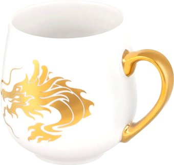 Кружка Elan Gallery Золотой дракон на белом 880184 - 1/1