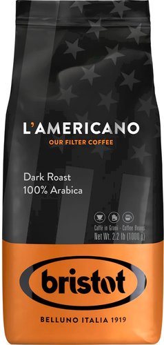 Кофе Bristot L'Americano Arabica Dark Roast зерновой 1кг - 1/1