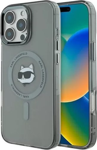 Чехол для телефона Lagerfeld PC/TPU NFT Choupette Head Metal camera (MagSafe) для iPhone 16 Pro KLHMP16LHLSCHK - 1/1