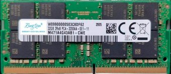Оперативная память Samsung 32ГБ DDR4 SODIMM 3200 МГц M471A4G43BB1-CWE - 1/1