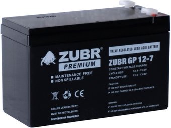 Аккумулятор для ИБП Zubr GP 12-7 - 1/1