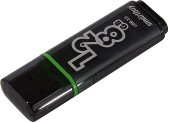 USB Flash SmartBuy Glossy 128GB (черный) - 1/1