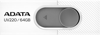 USB Flash ADATA UV220 64GB (белый/серый) - 1/1