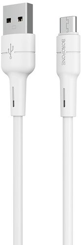 Кабель Borofone BX30 microUSB 1 м (белый) - 1/1
