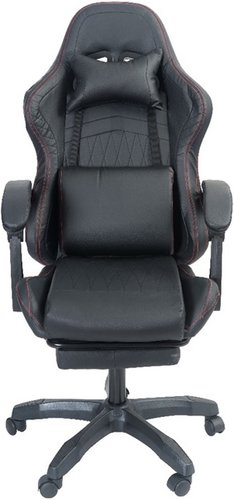 Игровое (геймерское) кресло AR GAMING AR 012 (черный с красной строчкой) - 1/1