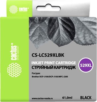 Картридж CACTUS CS-LC529XLBK (аналог Brother LC529XLBK) - 1/1