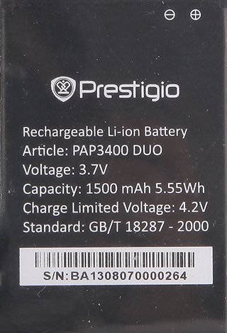 Аккумулятор для телефона Prestigio PAP3400BA - 1/1