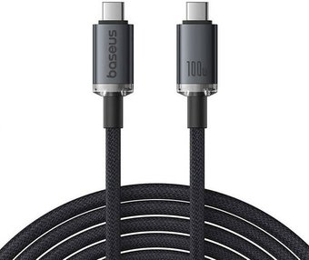 Кабель Baseus Crystal Shine USB3.2 Full-Featured Fast-Charging 100W USB Type-C - USB Type-C (1.5 м, черный) - 1/1