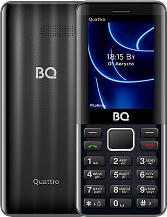 Кнопочный телефон BQ BQ-2453 Quattro (черный) - 1/1
