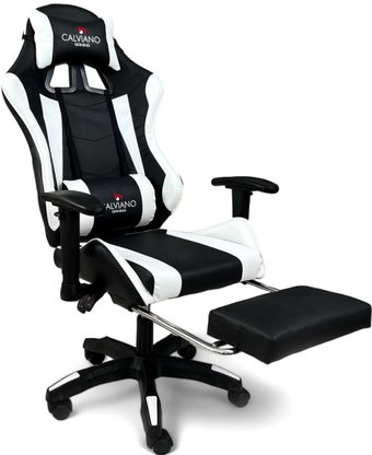 Игровое (геймерское) кресло Calviano 1585 (черный/белый) - 1/1