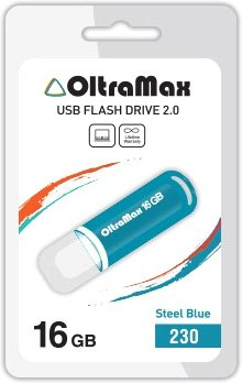 USB Flash OltraMax 230 16GB (бирюзовый) [OM-16GB-230-St Blue] - 1/1