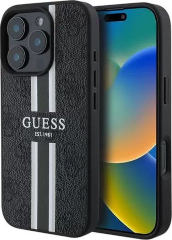 Чехол для телефона Guess PU 4G Stripes (MagSafe) для iPhone 16 Pro GUHMP16LP4RPSK - 1/1