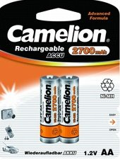 Аккумулятор Camelion AA 2700mAh 2 шт. NH-AA2700BP2 - 1/1