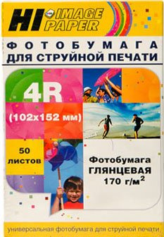Фотобумага Hi-Black Hi-Image Глянцевая 10.2x15.2 170 г/кв.м. 50 л [A20292] - 1/1