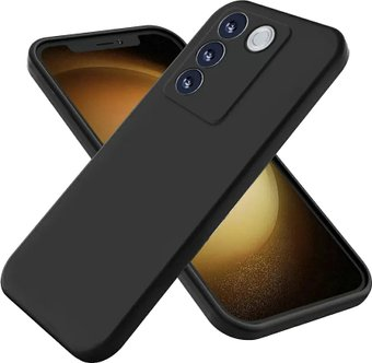 Чехол для телефона KST Silicone Cover для Vivo S16e (черный с закрытым низом) - 1/1