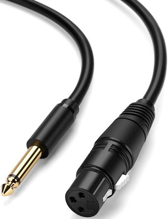Кабель Ugreen AV131 6.3 Jack - XLR (3 м, черный) - 1/1