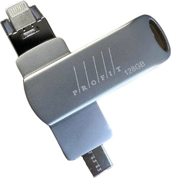 USB Flash Profit PD333 128GB (се­реб­ри­стый) - 1/1