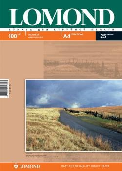 Фотобумага Lomond Матовая двухстороняя А4 100 г/кв.м. 25 листов (0102038) - 1/1