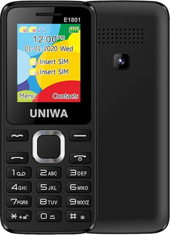 Кнопочный телефон Uniwa E1801 (черный) - 1/1