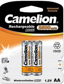 Аккумулятор Camelion AA 2500mAh 2 шт. [NH-AA2500-BP2] - 1/1