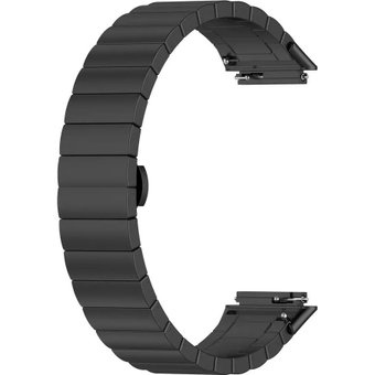 Браслет Rumi Snake металлический блочный для Huawei Band 7 (черный) - 1/1