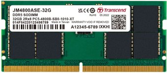 Оперативная память Transcend JetRam 16ГБ DDR5 SODIMM 4800МГц JM4800ASE-16G - 1/1