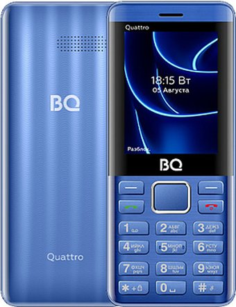 Кнопочный телефон BQ BQ-2453 Quattro (синий) - 1/1