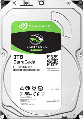 Жесткий диск Seagate BarraCuda 3TB ST3000DM007 - 1/1