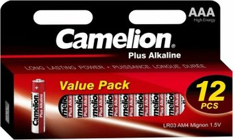 Батарейка Camelion LR03 Plus Alkaline Block-12 LR03-HP12 - 1/1