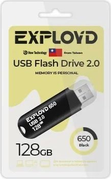 USB Flash Exployd 650 128GB (черный) - 1/1