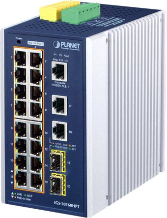 Управляемый коммутатор 3-го уровня PLANET IGS-20160HPT - 1/1