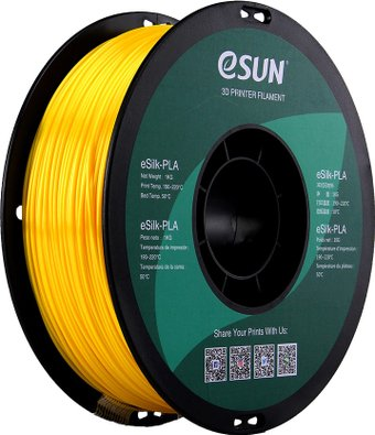 Пластик eSUN eSilk PLA 1.75 мм 1000 г (желтый) - 1/1