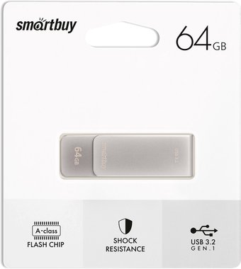USB Flash SmartBuy M1 64GB (серебристый) - 1/1