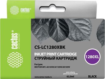 Картридж CACTUS CS-LC1280XBK (аналог Brother LC1280XLBK) - 1/1