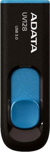USB Flash ADATA DashDrive UV128 64GB (черный/синий) - 1/1