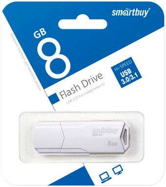 USB Flash SmartBuy Clue 3.0 8GB (белый) - 1/1