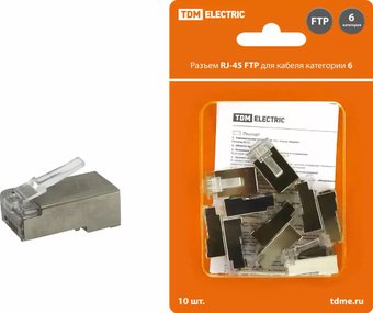 Коннектор TDM Electric SQ0561-0007 RJ-45 FTP (10 шт) - 1/1
