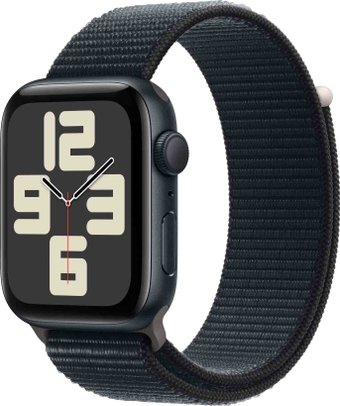 Умные часы Apple Watch SE 2 44 мм (алюминиевый корпус, полуночный/полуночный, нейлоновый ремешок) - 1/1