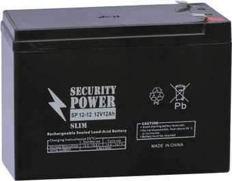 Аккумулятор для ИБП Security Power SP 12-12 F2 Slim (12В/12 А·ч) - 1/1