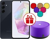 Смартфон Samsung Galaxy A35 SM-A356E 8GB/128GB + Яндекс Станция Лайт (темно-синий) - 1/1
