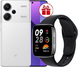 Смартфон Xiaomi Redmi Note 13 Pro+ 5G 12GB/512GB с NFC международная версия (лунный белый) и Redmi Watch 3 Active (черный) по акции - 1/1