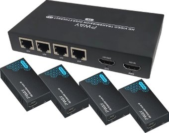 Разветвитель USBTOP HDMI 1x4 FullHD 1080p до 200 метров RJ45 UTP - 1/1