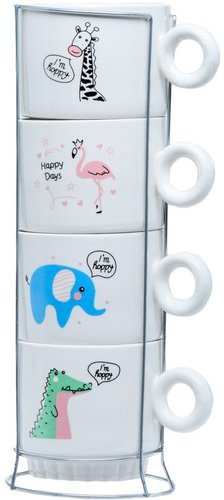 Набор кружек Белбогемия Зоопарк 30519072 107365 (4шт) - 1/1