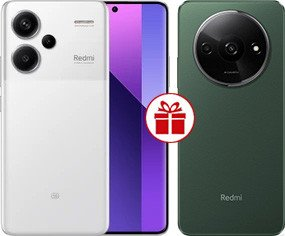 Смартфон Xiaomi Redmi Note 13 Pro+ 5G 12GB/512GB с NFC международная версия (лунный белый) и Redmi A3 3GB/64GB (зеленый лес) по акции - 1/1